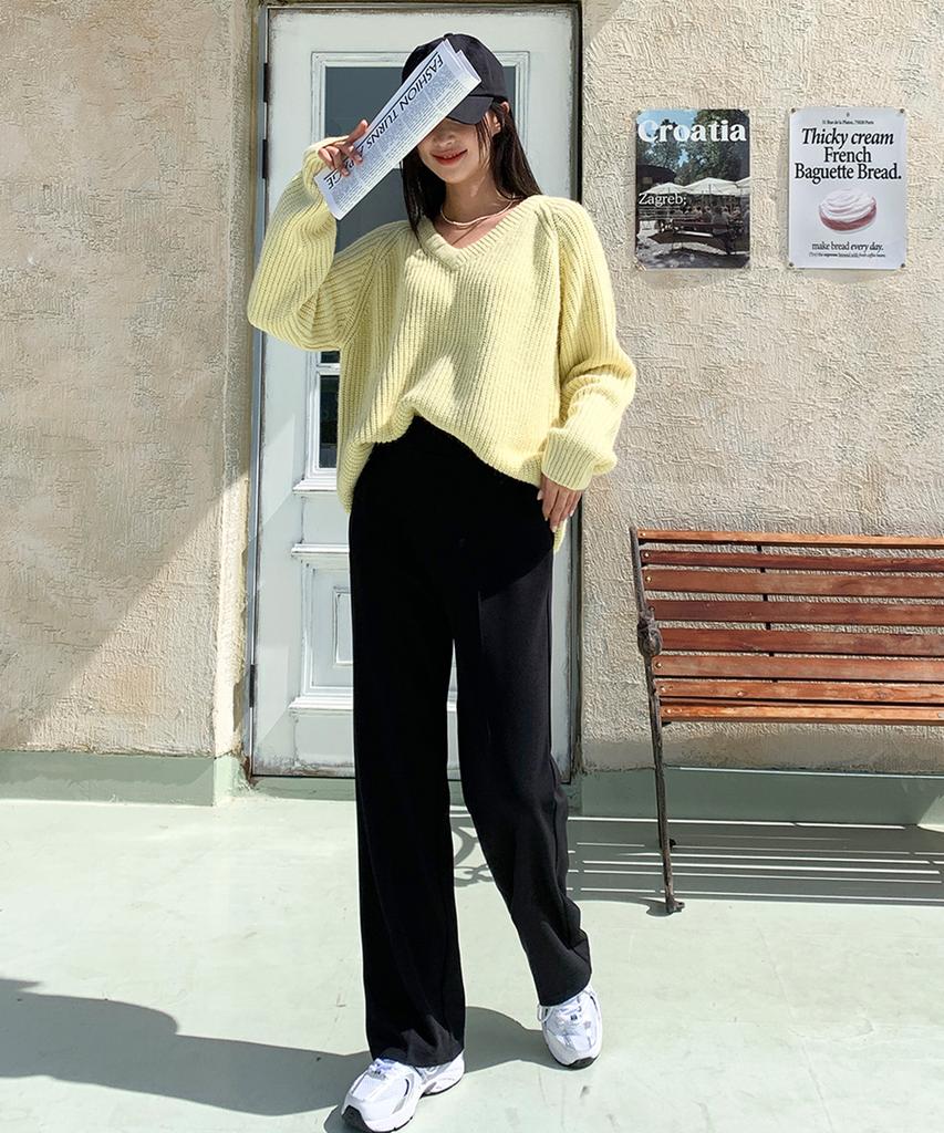 Ppaeppae Big Size Elastic Stretch Long Slacks