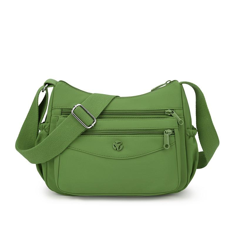 Chinese Ladies Bag New Solid Color Lightweight Nylon Cloth Bag Dumpling Bag Middle-aged Niche Single Shoulder Oblique Span Bag Women