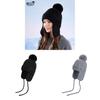 Women Knitted Warm Winter Hat With Bow For Outdoor Sports And Commuting