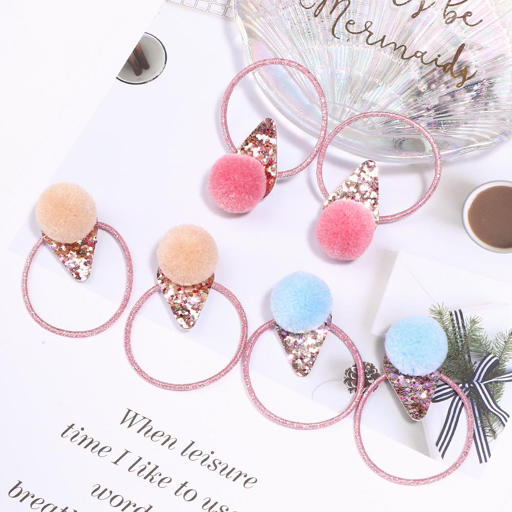 Five-Pointed Star Sequin Elastic Hair Tie for Kids – No Damage Rubber Band