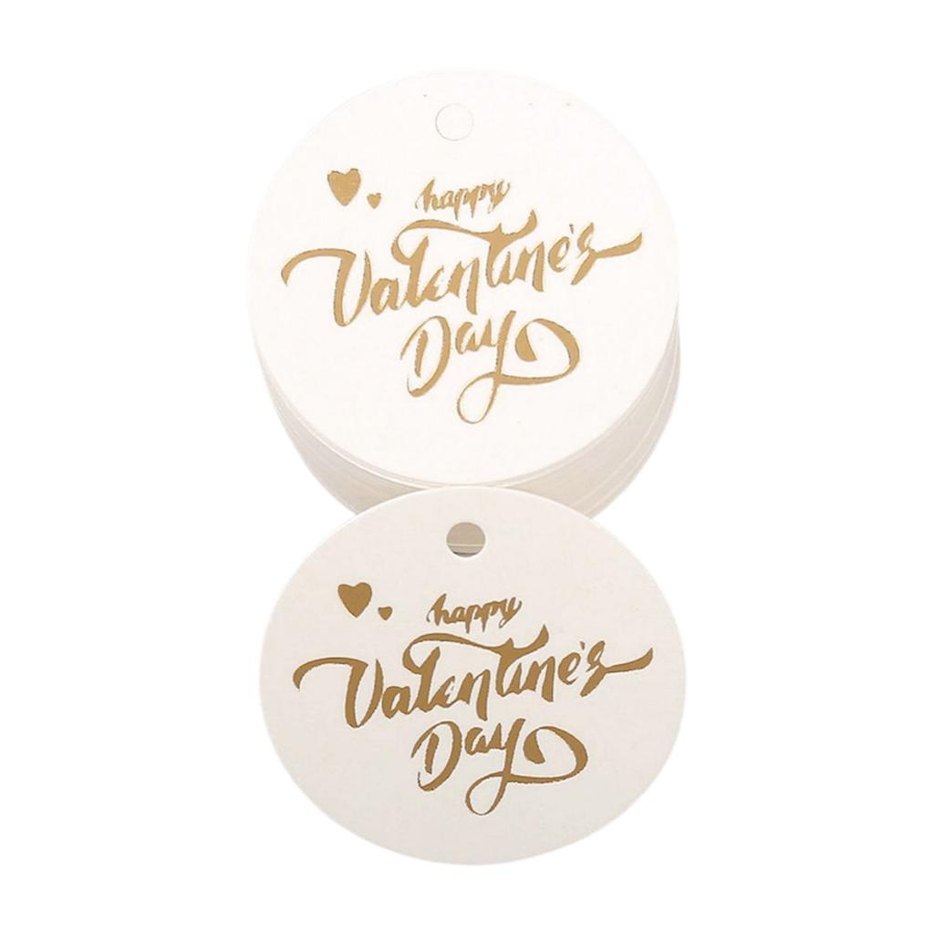 Pack Of 100 Elegant Heart/Round Labels for Valentine's Day Presents and Surprises Decorative Couple Gift Embellishments
