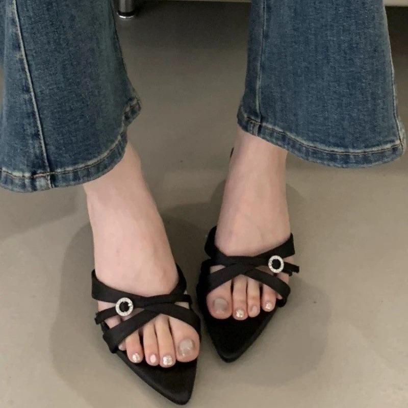 Fashion Women's Open-toe Stiletto Shoes for Dating Sexy and Fashionable New Outdoor Party Banquet Exquisite Slippers High Heel Pumps