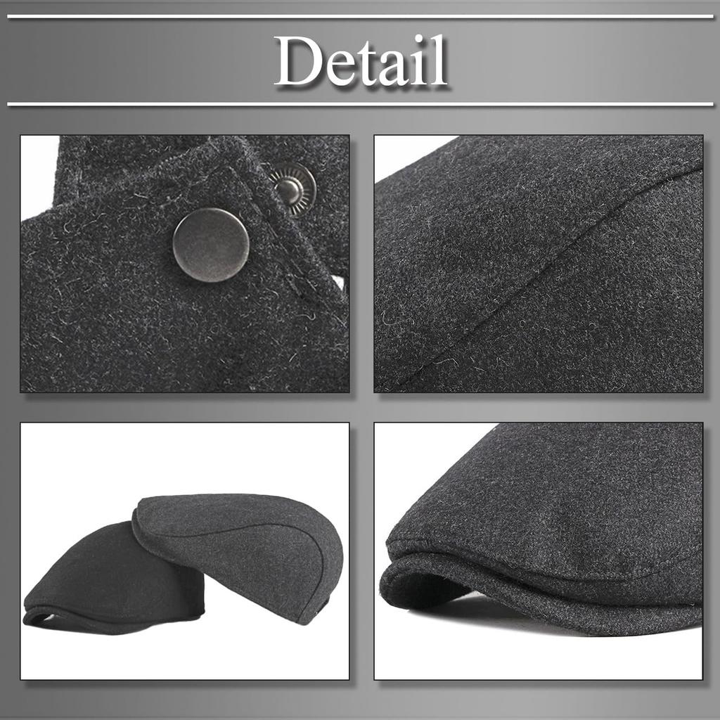Buzz Selection Casual Hunting Wool Fashion CAP762 Men's Cap, Material, Accessory, Stylish, (Brown)