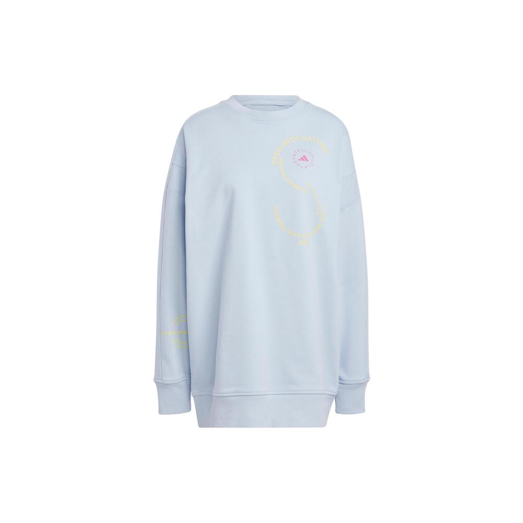 Adidas X Stella McCartney Sweatshirts Unisex Bay Light Blue Crew Neck Moderate Regular IA7716