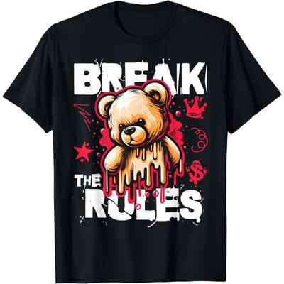 Bär tropfend Brich die Regeln Graffiti Stil Tier T-Shirt