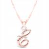 Gold-plated Necklace with Initial Letter, Capital Letter, Name, Letter E, Silver 925