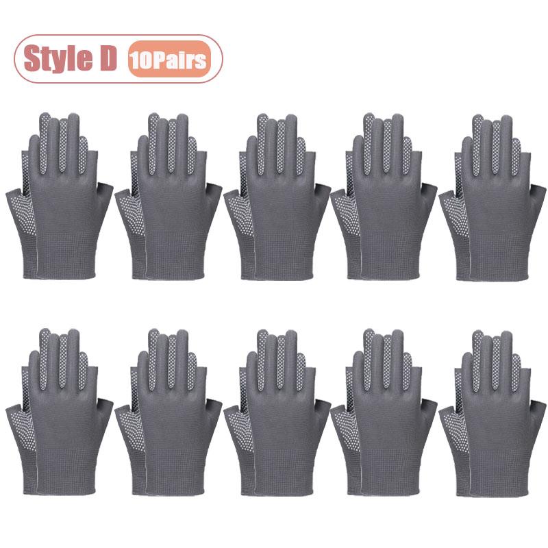 Thin Nylon Work Gloves Anti-slip Dot Coating Touchscreen Lightweight Durable Gloves for Cycling Fishing Camping and Driving