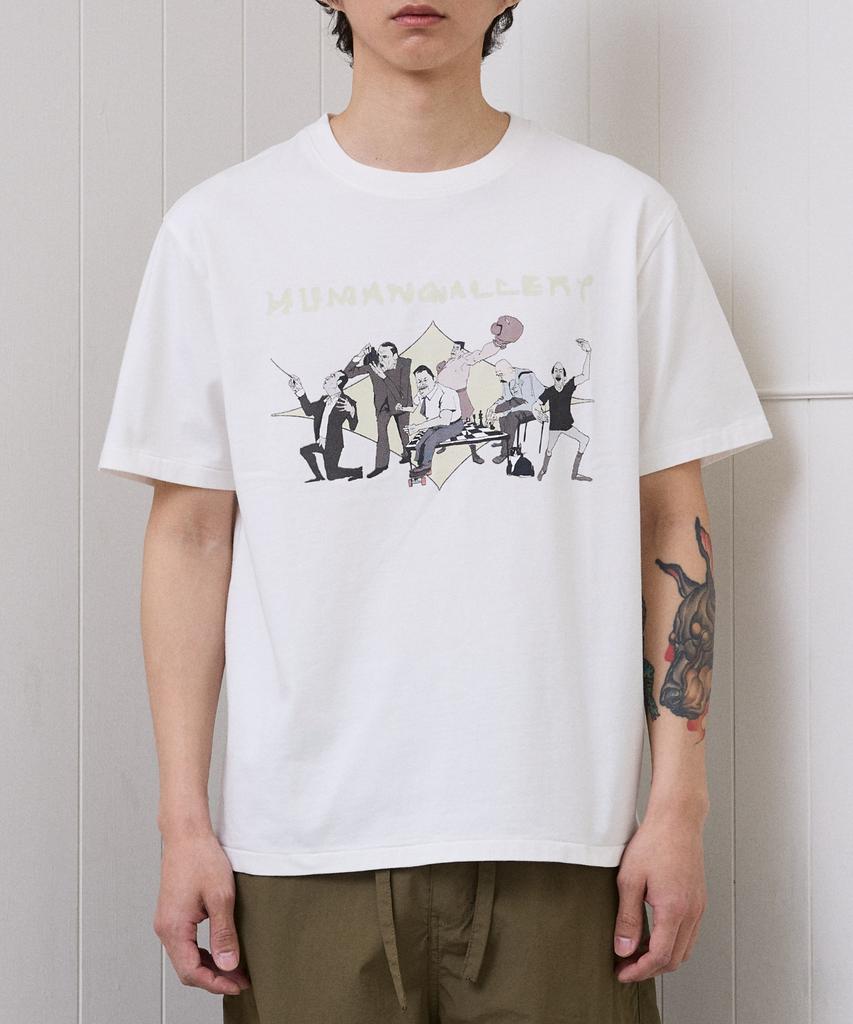 Iseuteuseobiseusyab Human Gallery Short Sleeve T-Shirt - Off-White