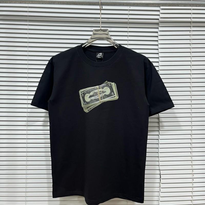 Unisex Loose Fit Cotton T-Shirt With Geometric Letter Print Casual Top Teens Adults
