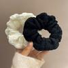 Sweet Korean Style Oversized Chiffon Scrunchies, Retro Fold Design Fashion Hair Accessory