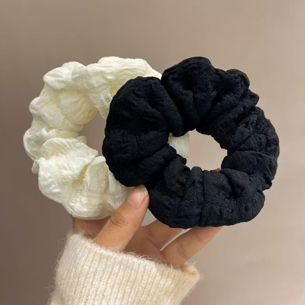 Sweet Korean Style Oversized Chiffon Scrunchies, Retro Fold Design Fashion Hair Accessory