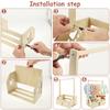 Wood Baby Shower Basket Baby Toys Storage Crate with Hangers and Handle Multipurpose Gift Basket for Boys Girls New Parents