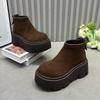 Platform Women Ankle Boots Flats Shoes Winter Designer Women Casual 2025 New Dress Cozy Goth Brand Chelsea Botas Mujer