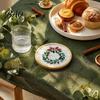 Dekoratives Untersetzer-Herstellungsset Weihnachten Mosaik DIY-Set, Festliches Kunst-Nikolaus-Kranz-Thema Starter-Set Schneemann-Muster, Fliesen-Basteln für Erwachsene, Handgemacht