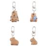 Lovely Capybara Keychain Adorable Cartoon Designed Key Holder Hanging Ornament for Bag Charm or Car Decoration