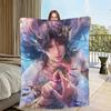 Love and Deepspace Rafayel Submerged Eclipse Merling Oath warm soft plush blanket for sofa living room bedroom travel Flannel