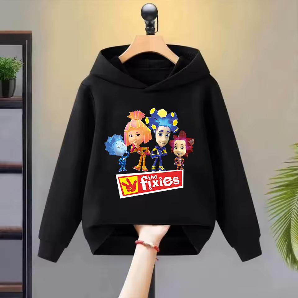 The Fixies Graphic Kids Hoodie Girls Boys Hooded Sweatshirts Girls Long Sleeve Tracksuit Pullover Autumn Children Fashion Outfit