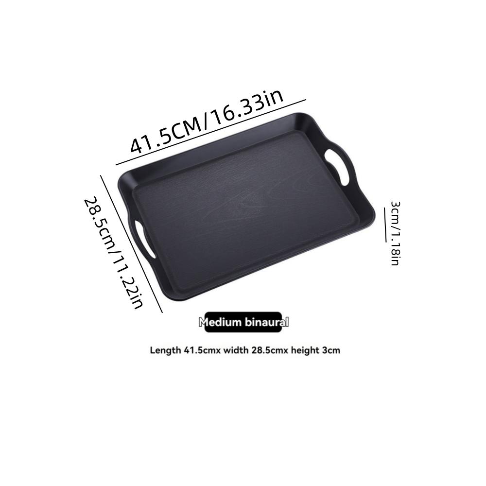 1pc Serving Trays with Handles Trays for Eating Multi Purpose Plastic Tray Rectangular Anti Skid Decorative Food Tray for Restau