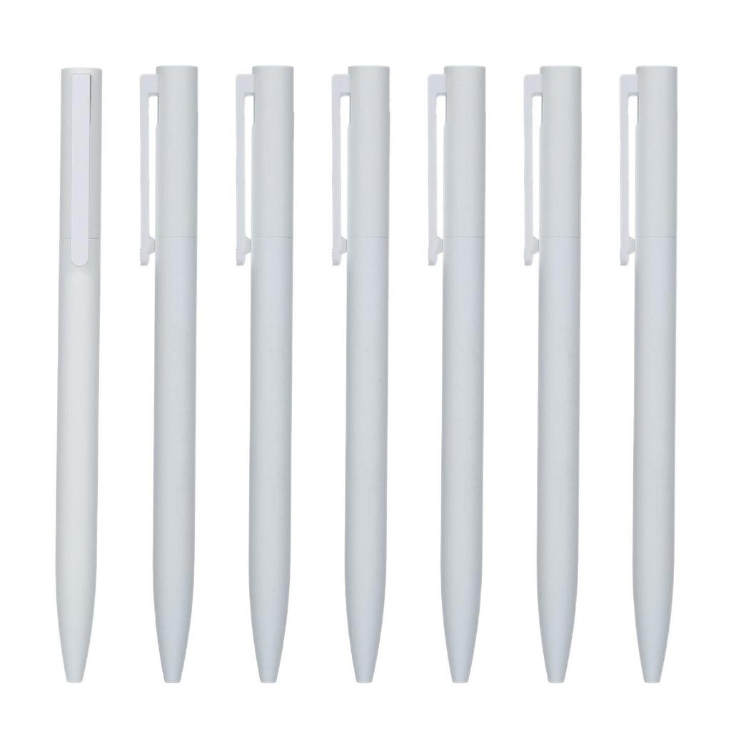 Same Brand Push-Button Signature Pen: Customizable Logo, Sleek White Design, Black Ink, Superior Writing Quality