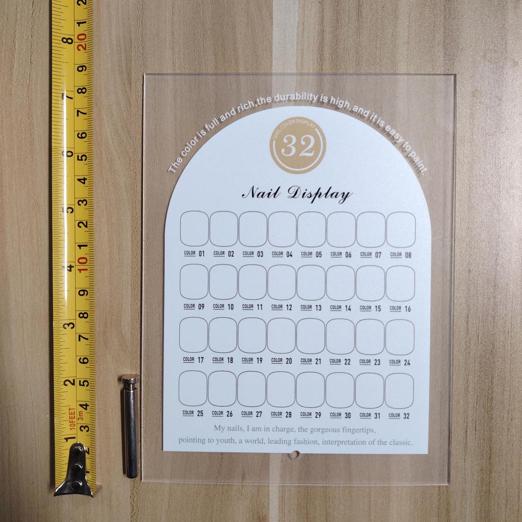 Japanese Nail Art Display Board: Three-Color Gel Polish Chart Book & Stand