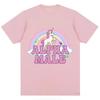 Alpha Male Unicorn Tee Rainbow Graphic Tees Funny T-Shirts Women Fashion Hip Hop Men Tops Cotton Unisex Aesthetic Clothing