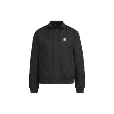 Logo Print Zip Cotton Jacket Women Jackets Black IK6011