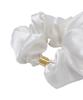 Aphrose Logo Frame Silk Scrunchie (White)