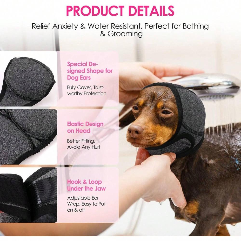 Noise Reducing Dog Earmuffs with Adjustable Headband for Ear Protection and Anxiety Relief. Suitable for Waterproof Noise Reducing Dog Earmuffs