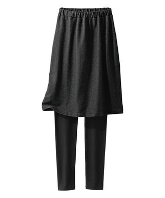 Nissen Leggings with Black X Sizes Leggings/Stirrup Denim-Style Skirt, Black, 3L-4L