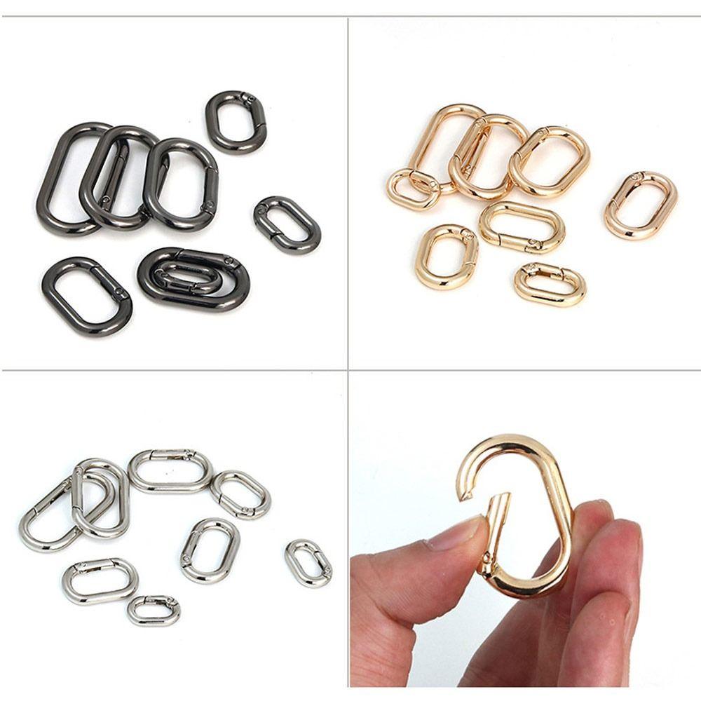 Camping Hiking Accessories Spring Oval Rings Outdoor Carabiner Handbags Clips Bag Belt Buckles