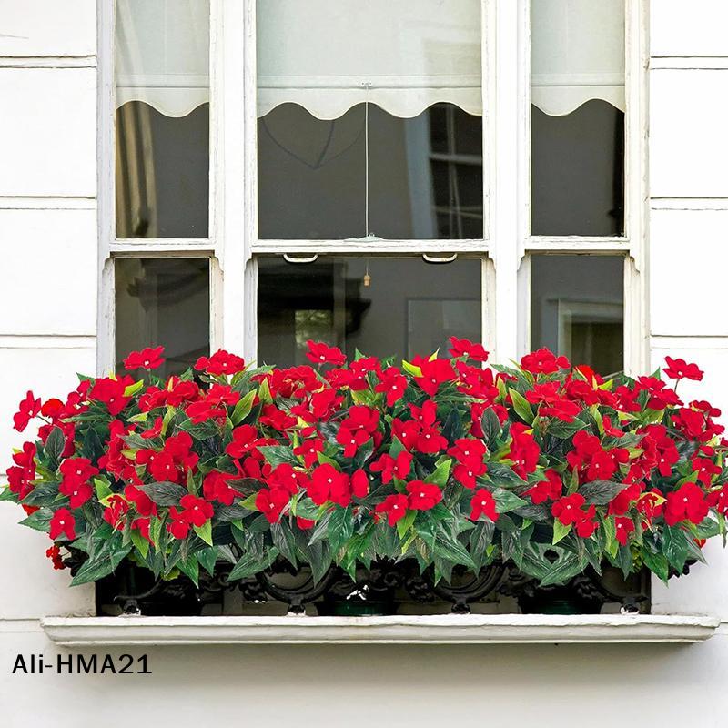 Silk Balsam Artificial Flowers High Quality Wedding Home Room Table Centre Decora Wreath Bridal Bouquets Yard Filler Arrangement