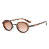 Small Oval Punk Men Sunglasses Vintage Semi-Metal Women Gradient Shades UV400 Blue Tea Sun Glasses Lentes Mujer