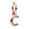 Brand New Plated Rose Gold Letter A-z 26 Alphabet Bead Component Zircon Letter Charm Bead Component Compatible With Authentic Original Bracelet High