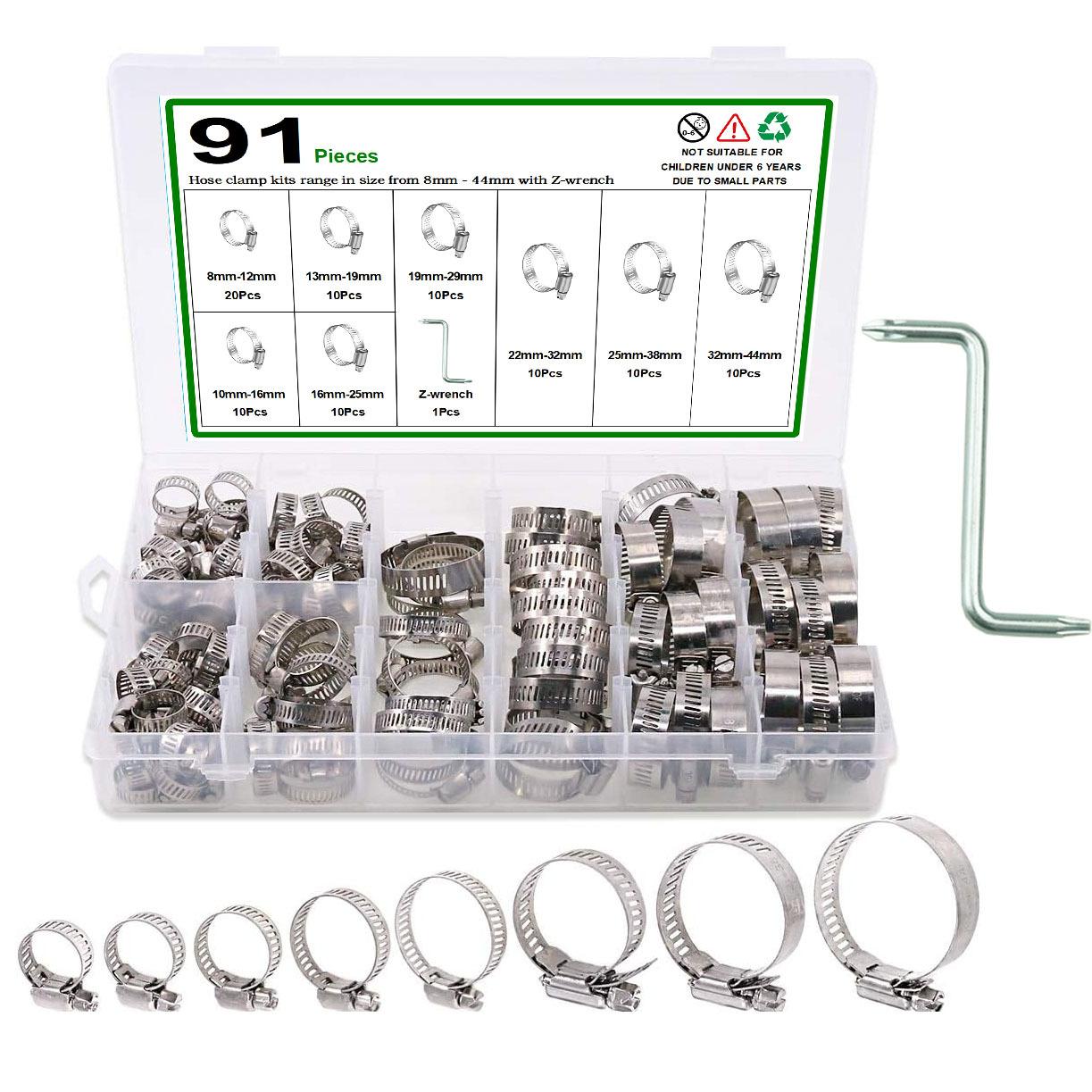 

Набор из 91 шт. американских хомутов для горла, зажимов для водопроводных труб, хомутов для трахеи, мягких водопроводных труб, зажимов для YouTube