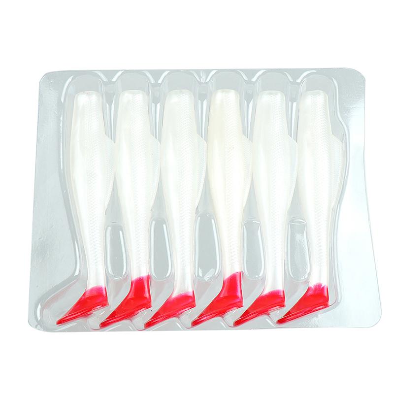 6Pcs/Lot Soft Swimbait 9Cm 4.4G Floating T-Tail Fishing Lure Tpr Paddle Tail Soft Lure Material Fishing Baits Fishing Tackle Pes