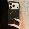Luxury Magnetic Matte Lychee Grain Phone Case For iPhone 11 12 13 14 15 16 17 Pro Max Air Plus Magsafe Bumper Back Cases Cover