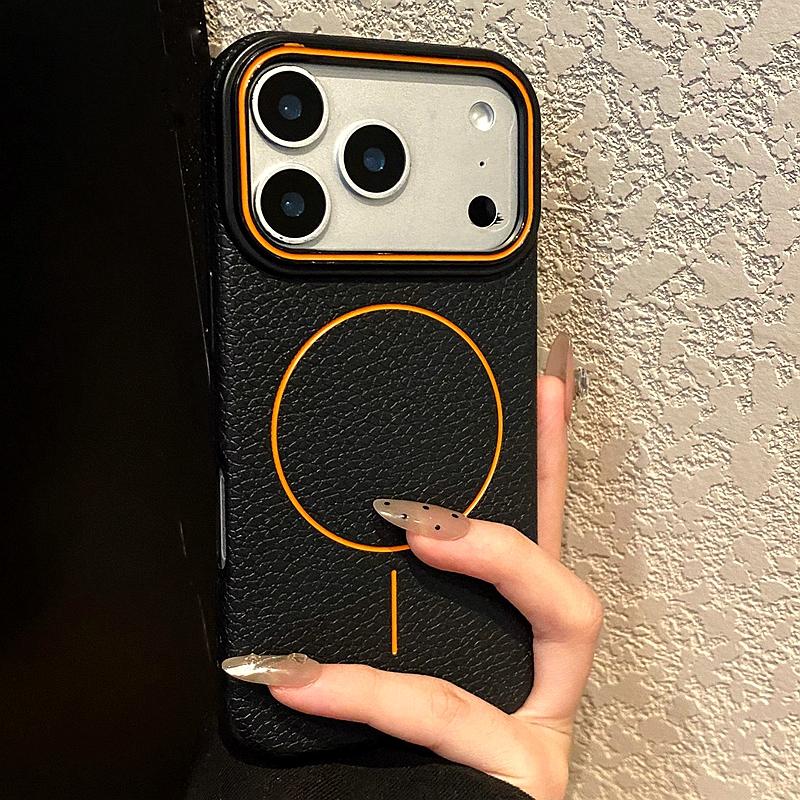 Luxury Magnetic Matte Lychee Grain Phone Case For iPhone 11 12 13 14 15 16 17 Pro Max Air Plus Magsafe Bumper Back Cases Cover