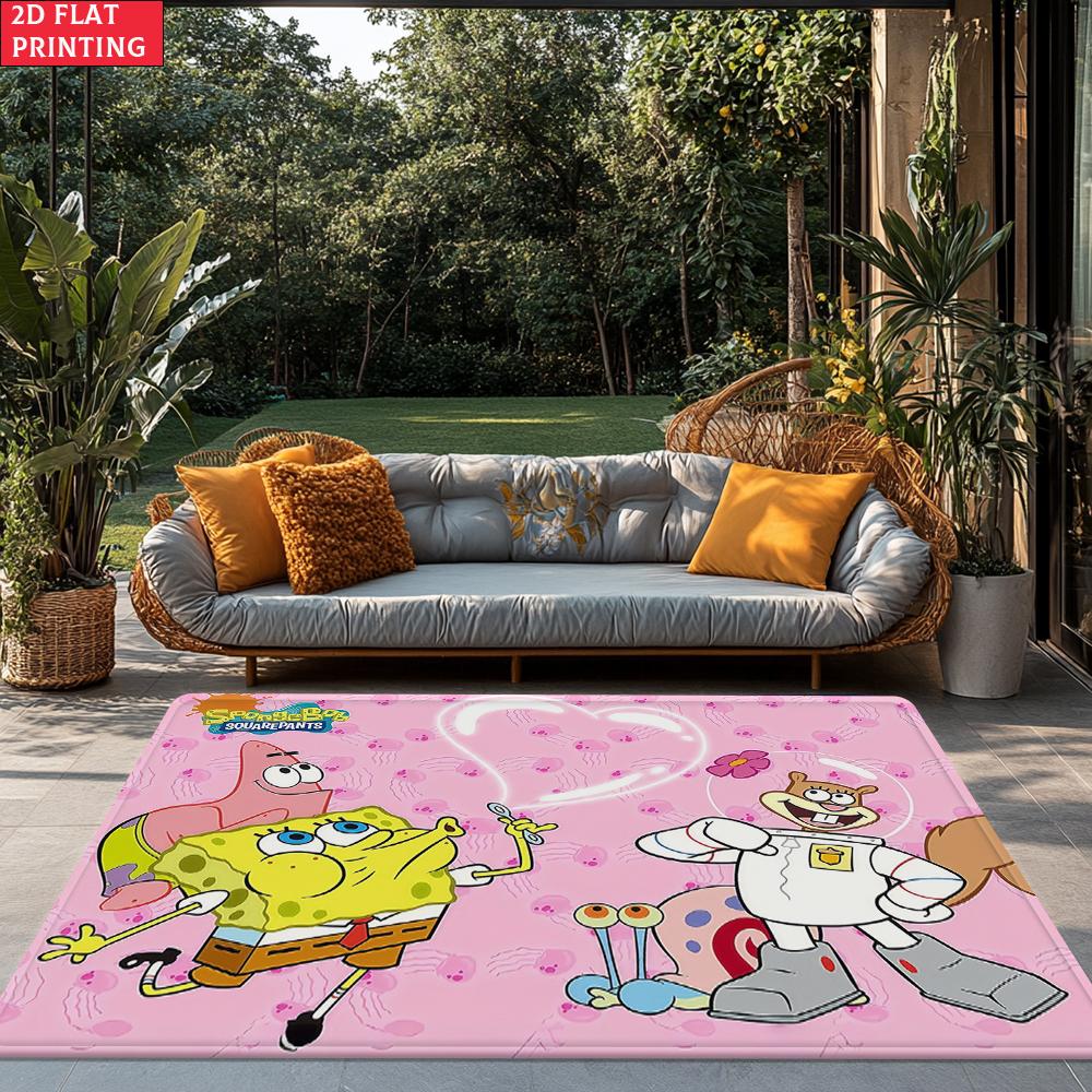 Animal Blowing Bubbles Large Room Carpet Non Slip Cartoon Kids Bedroom Living Room Floor Mat Home Decor Children's Play Carpet