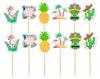 Hawaii Flamingos Cake Toppers 12-Piece Set