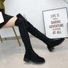Lace-up Knee High Shaft Shoes Woman New In Above Over The With Laces Thigh Long Boots for Women Cosplay Spring Autumn