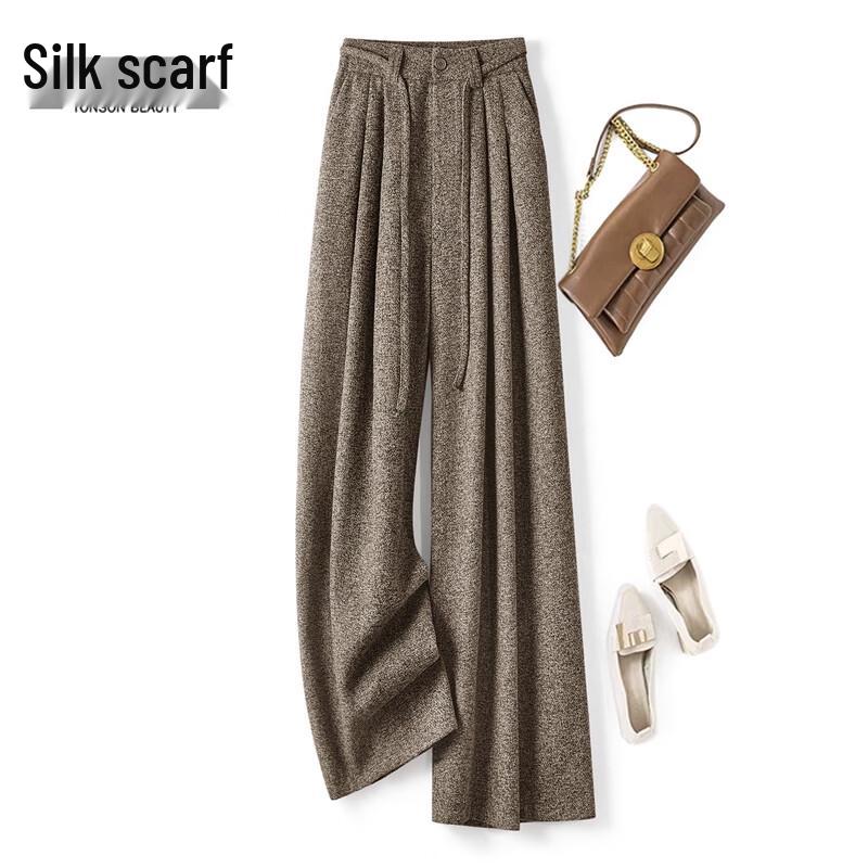Women's High-Waist Draped Wide-Leg Casual Pants