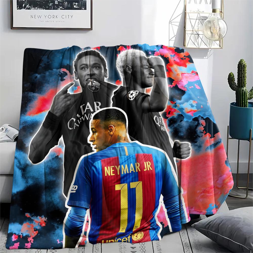 Neymar,pattern Flannel Blanket, High Quality Comfortable for All Seasons, Home Decor, Warmth and Comfort, Perfect for Gifts.