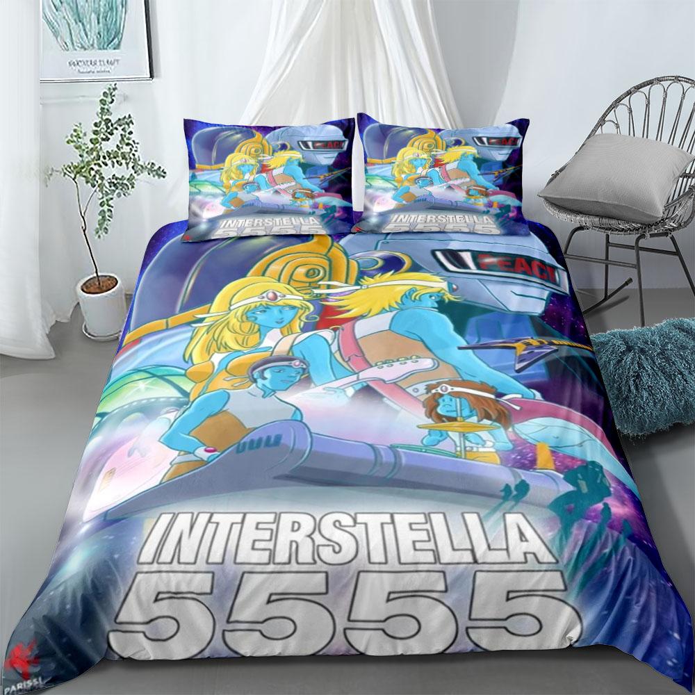 

Interstela 5 Soft with Soft Fabric Duvet Cover Set featuringout shet King Quen Double Ful Twin Single Sized Dimensions Bed Linen Set 135*200cm Eu-Single