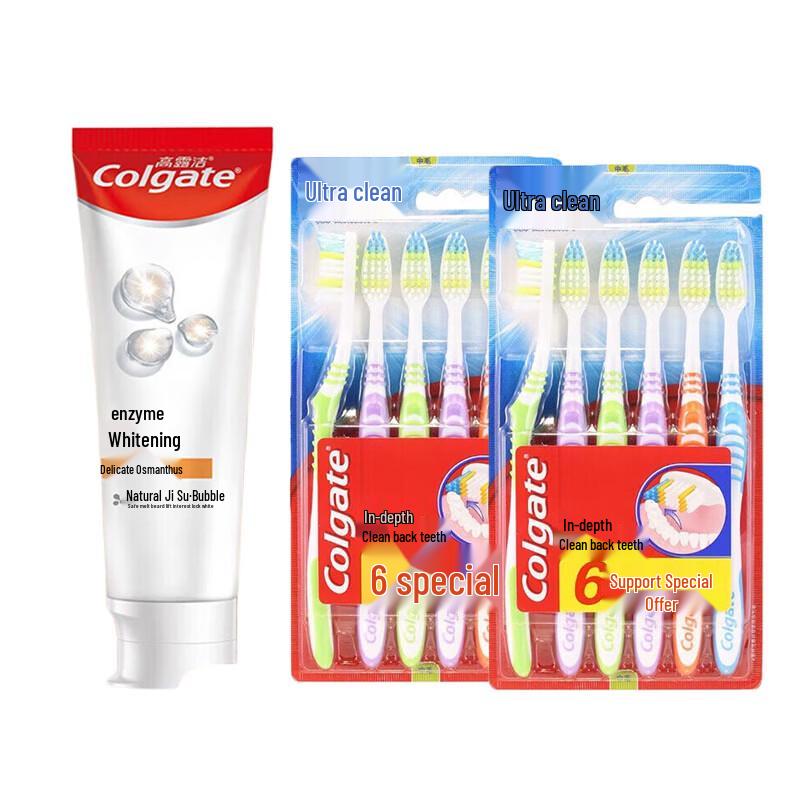 Colgate Osmanthus Whitening Toothpaste & Super Clean Toothbrush Family Pack