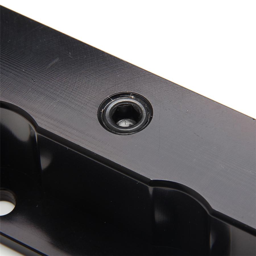 Black Billet Aluminum Inline 6 AN AN6 Fuel Filter 1/8 NPT Pressure Gauge Port