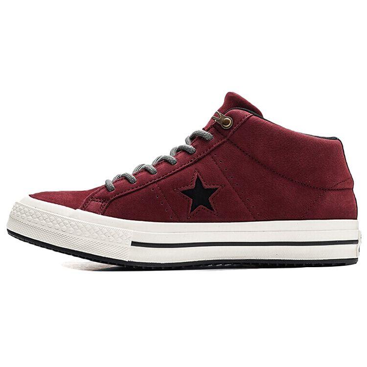 Converse One Star Retro Sports Casual Slip Resistant Durable Low Top Skate Shoes Unisex Sneakers Burgundy 162549C
