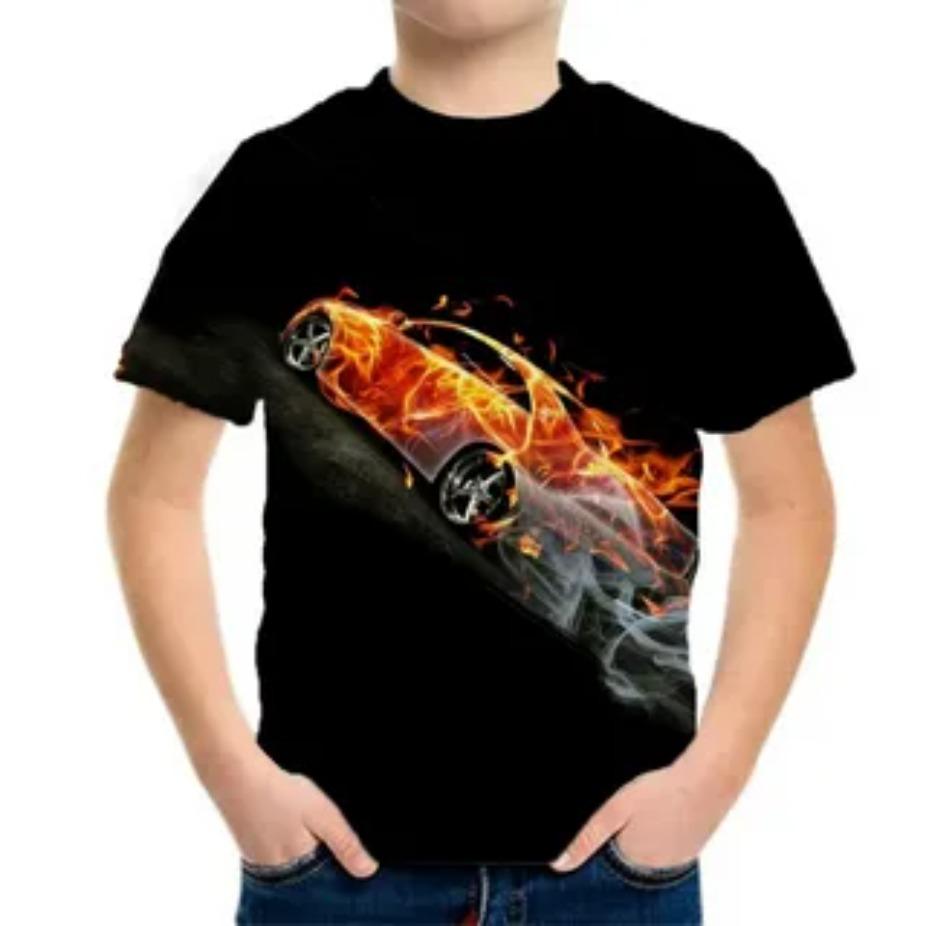 Kids T-shirts O Neck Tops Polyester Casual Sportwear Comfortable Tees Short Sleeve 3d Print T Shirt