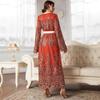 2025 Muslim Women's Spring/Summer Lace Embroidery Cardigan Robe
