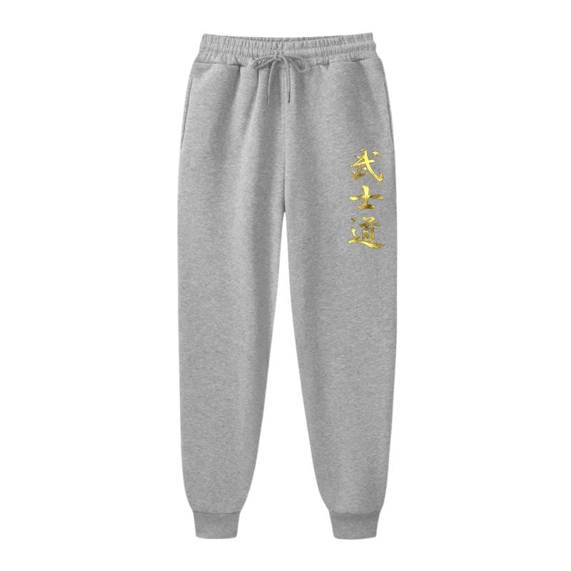 Japanese Harajuku Style Trousers Bushido Printed Sweatpants All Season Male Daily Casual Sports Jogging Pants Men's Clothes