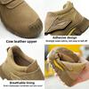 Oulylan Wear-resistant Insulated Work Shoes Male Lightweight Cowhide Protection Boots Anti Smashing Safety Shoes for Men